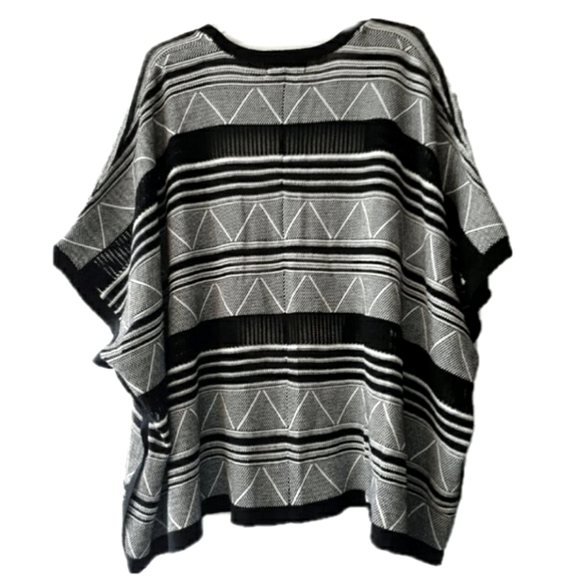 Geometric Ruana Cardigan - Picture 2 of 3